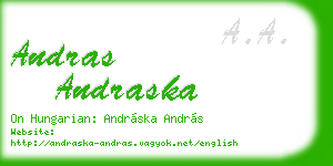 andras andraska business card