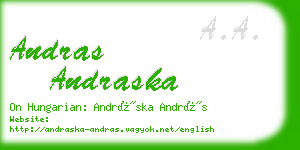 andras andraska business card